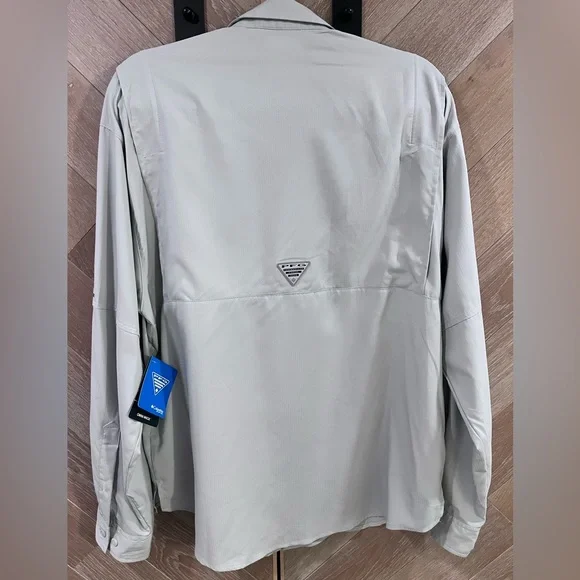 NWT Men’s Columbia PFG UV Tamiami II LS Shirt - Cool Grey - M - Picture 2 of 5